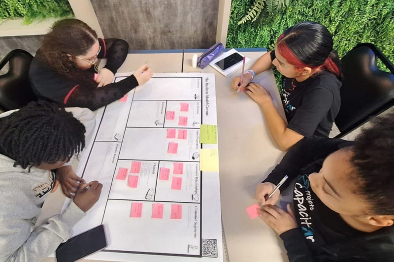Sala do Empreendedor já capacitou 108 jovens do Instituto Crescer em Itajaí com oficinas de modelagem de negócios